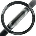 thumbnail image 3 of BDK Sporty Two Tone Ergonomic Grip Steering Wheel Cover - Carbon Fiber Grip for Standard Size Wheels 14.5-15 inch Black/Black, 3 of 8