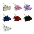 thumbnail image 3 of Wosthever 10 piezas de flores artificiales vívidas de larga duración para sala de estar, de comedor de boda, adorno decorativo de flores falsas Flores artificiales Negro Wosthever HA084570-06, 3 of 6