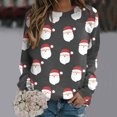 thumbnail image 3 of Gibobby Sudadera navideña Mujer Navidad manga larga cuello redondo moda casual invierno y otoño pulóver sudadera(Gris,G), 3 of 4