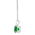 thumbnail image 2 of 0.5 ct Brilliant Round Cut Solitaire Simulated Emerald 14k White Gold Pendant with 18" Chain, 2 of 4