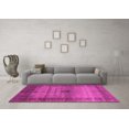 thumbnail image 3 of Ahgly Company Indoor Round Abstract Pink Modern Area Rugs, 7' Round, 3 of 4