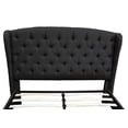 thumbnail image 3 of Best Master Frances Solid Wood/Fabric Upholstery Queen Platform Bed in Black, 3 of 3