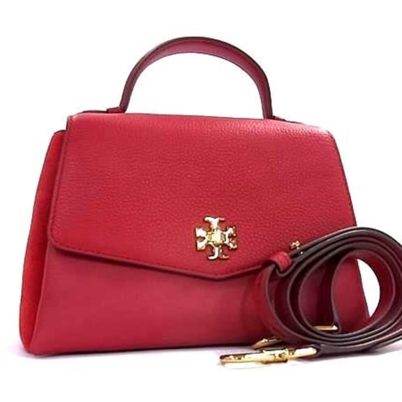 Pre-Owned TORY BURCH Women's Red Leather Suede Handbag