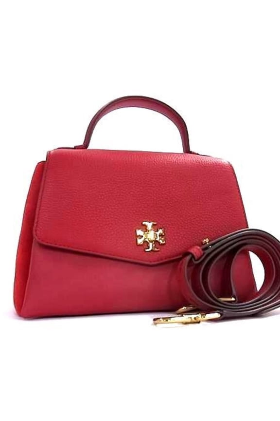 Pre-Owned TORY BURCH Women's Red Leather Suede Handbag
