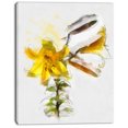 thumbnail image 2 of Tulipe Jaune avec Feuilles - Impression sur Toile Florale, 2 of 4