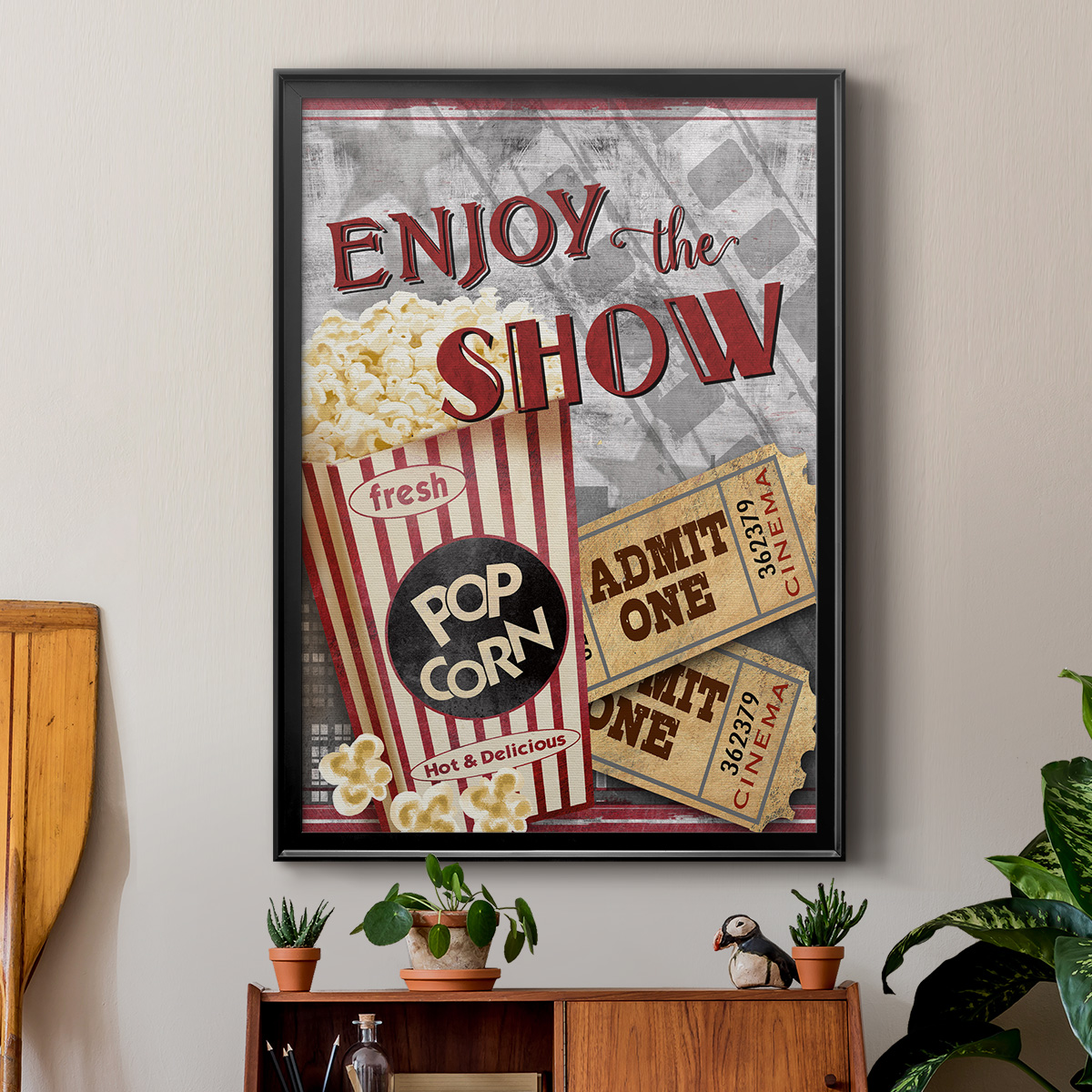 Movie Night I Premium Framed Print - Ready to Hang