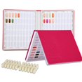 thumbnail image 1 of NMKL38 120 Libro de exhibición de tabla de colores de uñas para esmalte de uñas, tarjetas de colores de gel UV, herramienta de salón de uñas con puntas de uñas postizas (rosa), 1 of 5