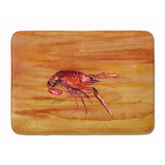 Carolines Treasures 8232-RUG Crawfish Machine Washable Memory Foam Mat 19Hx27W multicolor