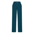 thumbnail image 3 of Boli Women's Pants Solid Color Elastic Waist Work Office Straight Leg Casual Pants，Size S-2XL, 3 of 7