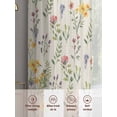thumbnail image 6 of Wildflowers Blossom Sheer Curtains 63 Inch Length 2 Panels Set, Spring Pastoral Botanical Flowers Beige Voile Window Treatment Curtains Sheers Drapes for Bedroom/Living Room/Kitchen 52x"63"x2, 6 of 7