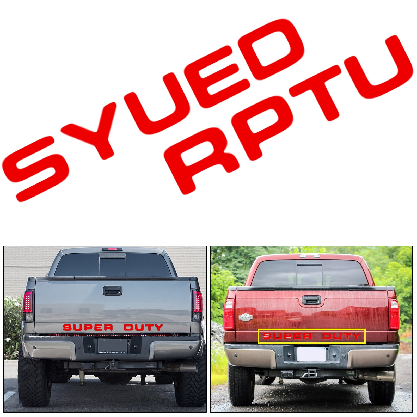 2008-2016 Ford F250 F350 450 Super Duty Tailgate Letter Inserts Decals Sticker 
