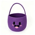 thumbnail image 5 of Halloween Basket 9.05x7.87 Inch Cute Ghost Candy Bucket Non-Woven Fabric Trick or Treat Basket with Handle for Kids Party Favors, 5 of 6