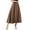 Coffee, variant on EDFBUYKRS Female Skirts Mini Skirt with Shorts Denim Streamer Pleated A Line Skirt Slim Elastic High Waist Loose Big Swing Skirt