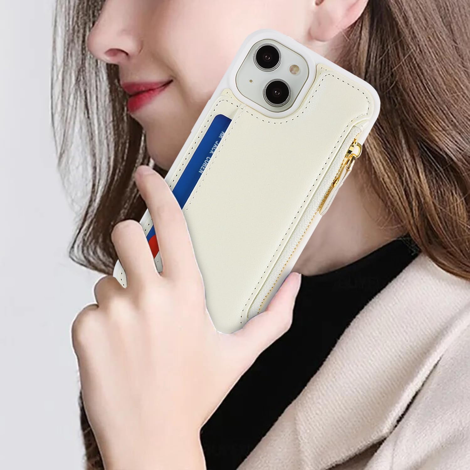 for iPhone 15 Magsafe Case with Card Holder,Wallet Phone Case for