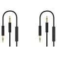 thumbnail image 3 of heritaly Headphone Car Stereo  for AUX Cable Computer Handsfree Phone Call Wire Control 3 .5mm Audio Cord black 2Set, 3 of 6