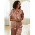 thumbnail image 5 of EKOUAER Silk Pajamas Set for Women Soft Satin Pajama Sets 2 Piece Satin Pj Pants Set, 5 of 6