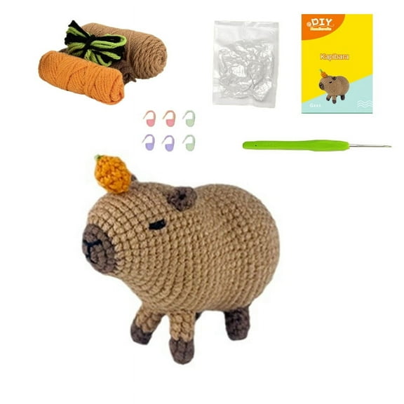 Adult Beginner Crochet Kit, Cute Animal  Beginner Crochet Kit with Yarn and Step-by-Step Video Tutorial, Ideal DIY Gift for Kids Adult Craft Lovers