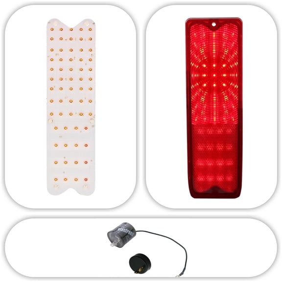 110126-2 67-72 Chevy GMC Truck LED Tail Light Circuit Board Set with LED Flasher
