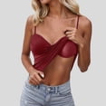 thumbnail image 2 of Alun Womens V-Neck Sleeveless Camisole with Built in Bra Summer Casual Spaghetti Strap Basic Tank Tops Plus Size Pure Color Seamless Cozyt Stretch Tight Cami 2- XL, 2 of 8
