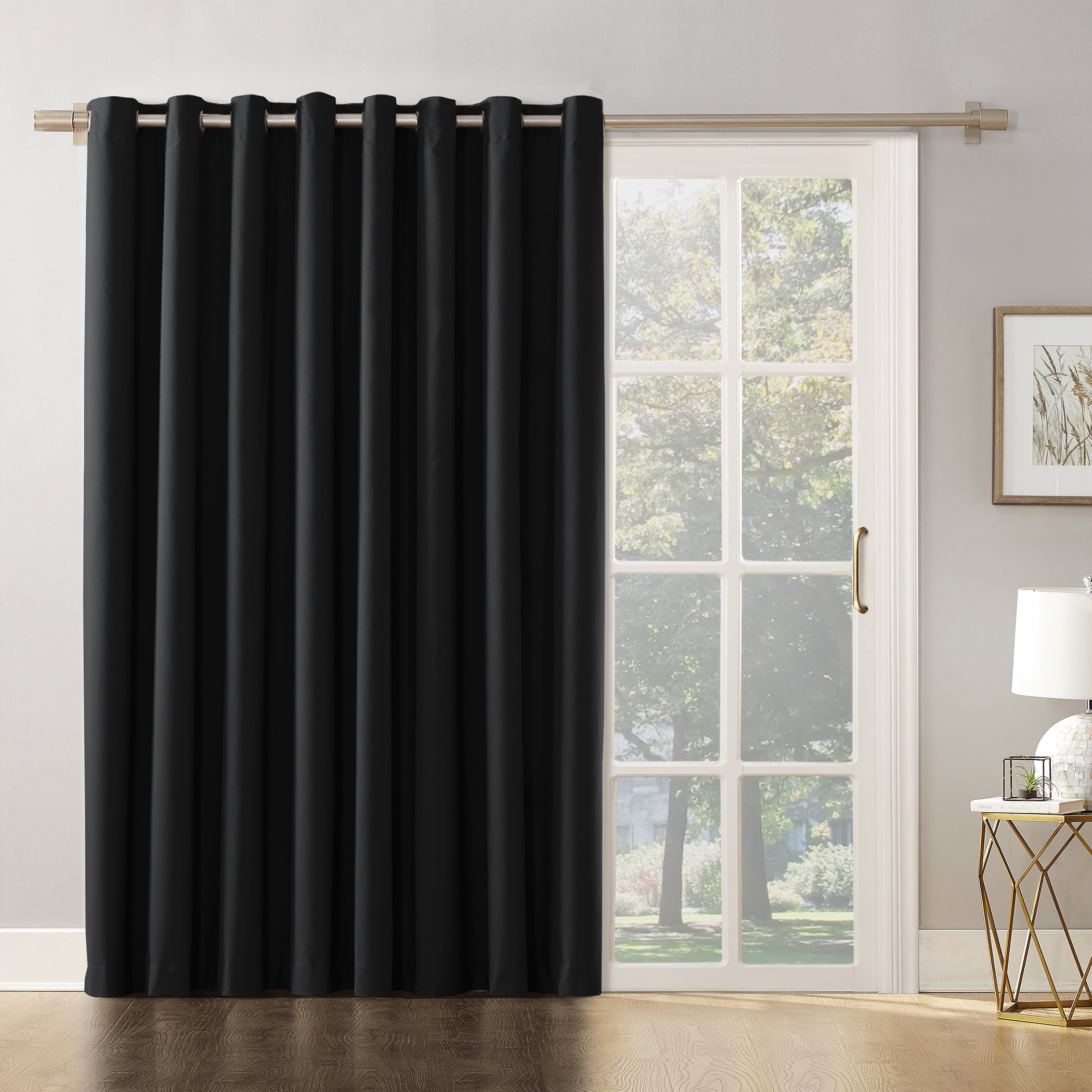 Mainstays Sliding Glass Door Thermal Lined Room Darkening Grommet Curtain Panel Walmartcom Walmartcom