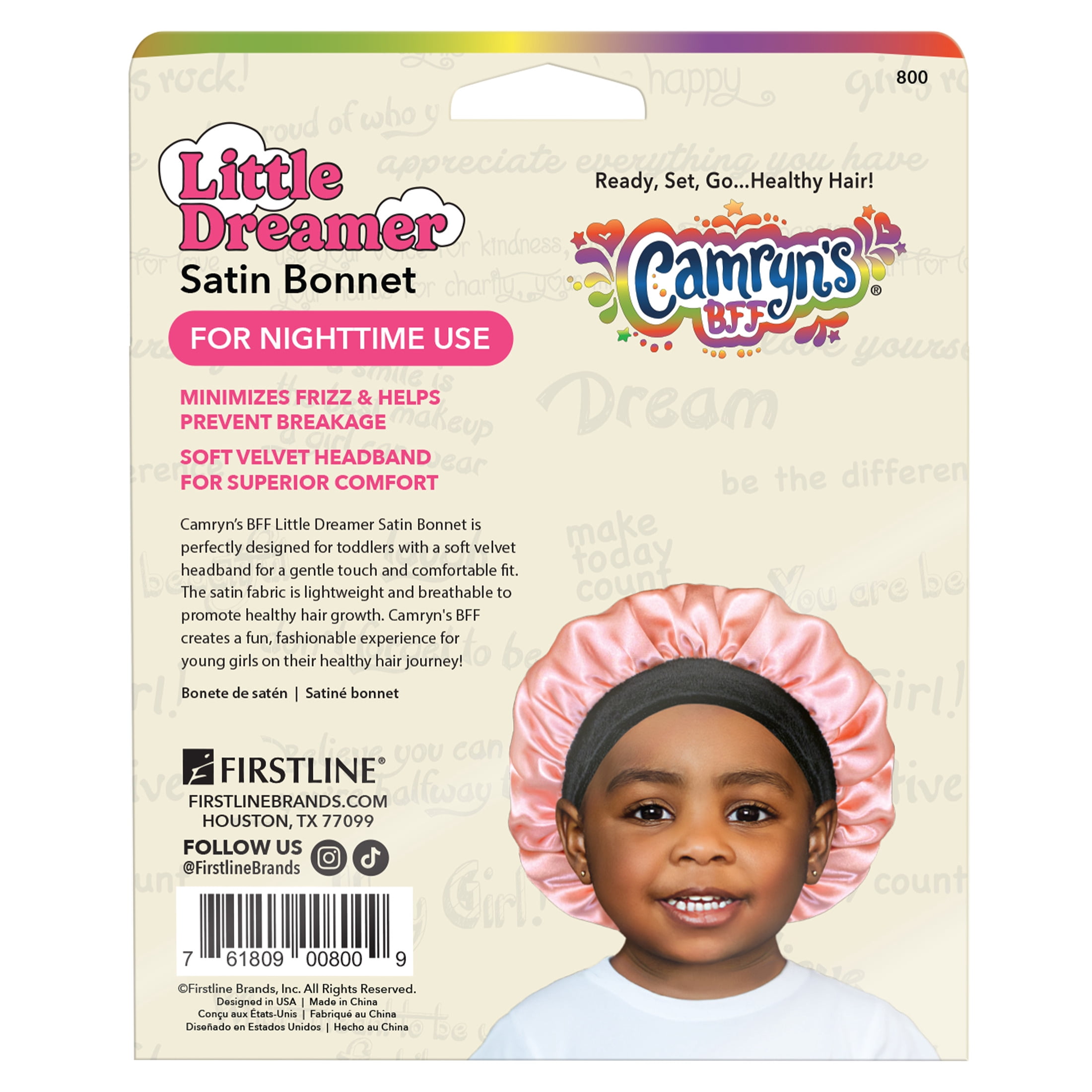 Camryn's BFF Little Dreamer Satin Bonnet