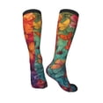 thumbnail image 5 of Lsque Butterfly Flower Cascade Printed Crew Socks Men's Women's LightWeight Thin Casual Calf Socks ,Knee High Socks,Cotton Socks, 5 of 9