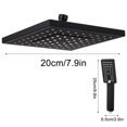 thumbnail image 2 of Leodye 3 Modes Pressurized Rainfall & Handheld Shower Head Set, 81 holes/Square Rainfall Shower Head for Bathroom Ceiling or Wall Mount, 2 of 9
