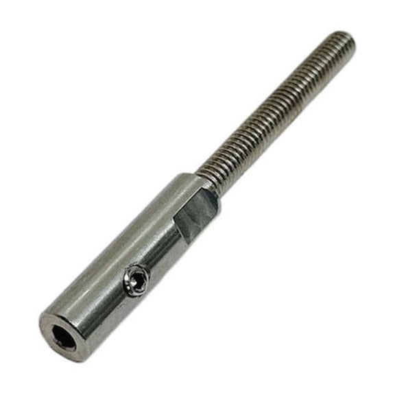 Marine 5/16"-18 Set Screw Threaded Stud For 3/16" Cable Wire Stainless Steel