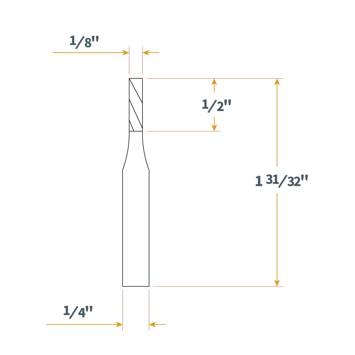 POWERTEC 72028 Router Bits Solid Brass Inlay Kit | for 1/4 Templates for High RPM Routing, Includes 2-pc 1/8 Spiral Router Bit/Cutter, 1/4 Shank, Universal Bushing, Retainer Nut, Collar, Alignment Pin