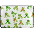 thumbnail image 5 of Coolnut Shower Curtain and Rug Set, Colorful Cute Frogs Polyester Waterproof Bath Curtain and Mat for Bathroom with Hooks, 72" x 72", 5 of 6