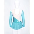 thumbnail image 4 of YiZYiF Kids Girls Figure Ice Skating Dress Ballet Dance Gymnastic Tutu Skirted Leotard Costume Lake Green 8, 4 of 7