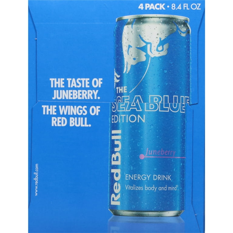 Red Bull Sea Blue Edition Energy Drink, Juneberry, 80mg Caffeine