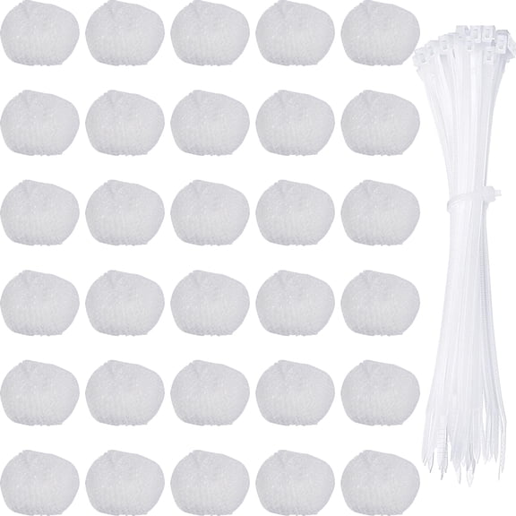 AEVXKHI 30PCS Washing Machine Lint Traps, Nylon Washer Lint Catcher, Laundry Mesh Washer Hose Filter, Washer Hose Lint Traps with 30 Cable Ties for Washing Machine Sink Bathtub Prevent Drain Clogging