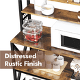 thumbnail image 5 of Alden Design 6 Tier Industrial Baker’s Rack with Adjustable Feet, Rustic Brown, 5 of 9