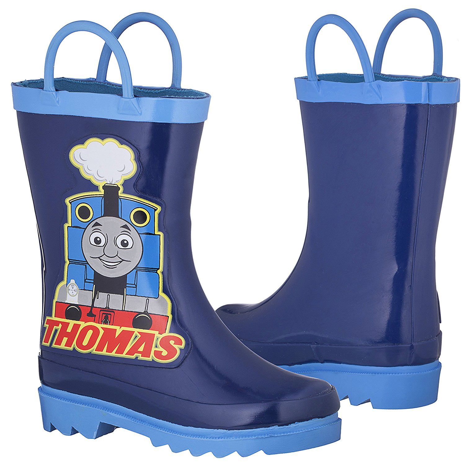 BOYS BLUE THOMAS THE TANK ENGINE WELLIES RAIN SPLASH WATERPROOF BOOTS UK 6-12 