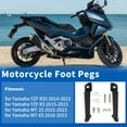 thumbnail image 2 of Pedal delantero de motocicleta Unique Bargains para Yamaha R3 MT-03 YZF R25 MT25 MT03 2014-2023, pedal de reposapiés para pasajeros de aleación de aluminio negro, 1 par, 2 of 7