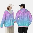 thumbnail image 4 of Fotbe Multicolor Glitter Chaqueta con Protección Solar UPF 50+ para Hombre y Mujer, Camisa con Capucha y Bolsillos-XX-Large, 4 of 7