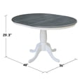 thumbnail image 6 of International Concepts 36" Round Extension Dining Table With 2 Chairs, 6 of 9