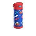 thumbnail image 4 of Thermos Stainless Steel Vacuum Insulated FUNtainer Bottle with Covered Straw, Cars, 14oz, 4 of 8