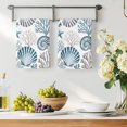 thumbnail image 3 of Coastal Blue Shells Kitchen Towels Set of 3, Summer Ocean Coral Onch Beach Starfish Absorbent Dish Towels for Kitchen, Microfiber Hand Towel, Quick Drying Tea Towel for Cleaning Decorative Dishcloths, 3 of 7