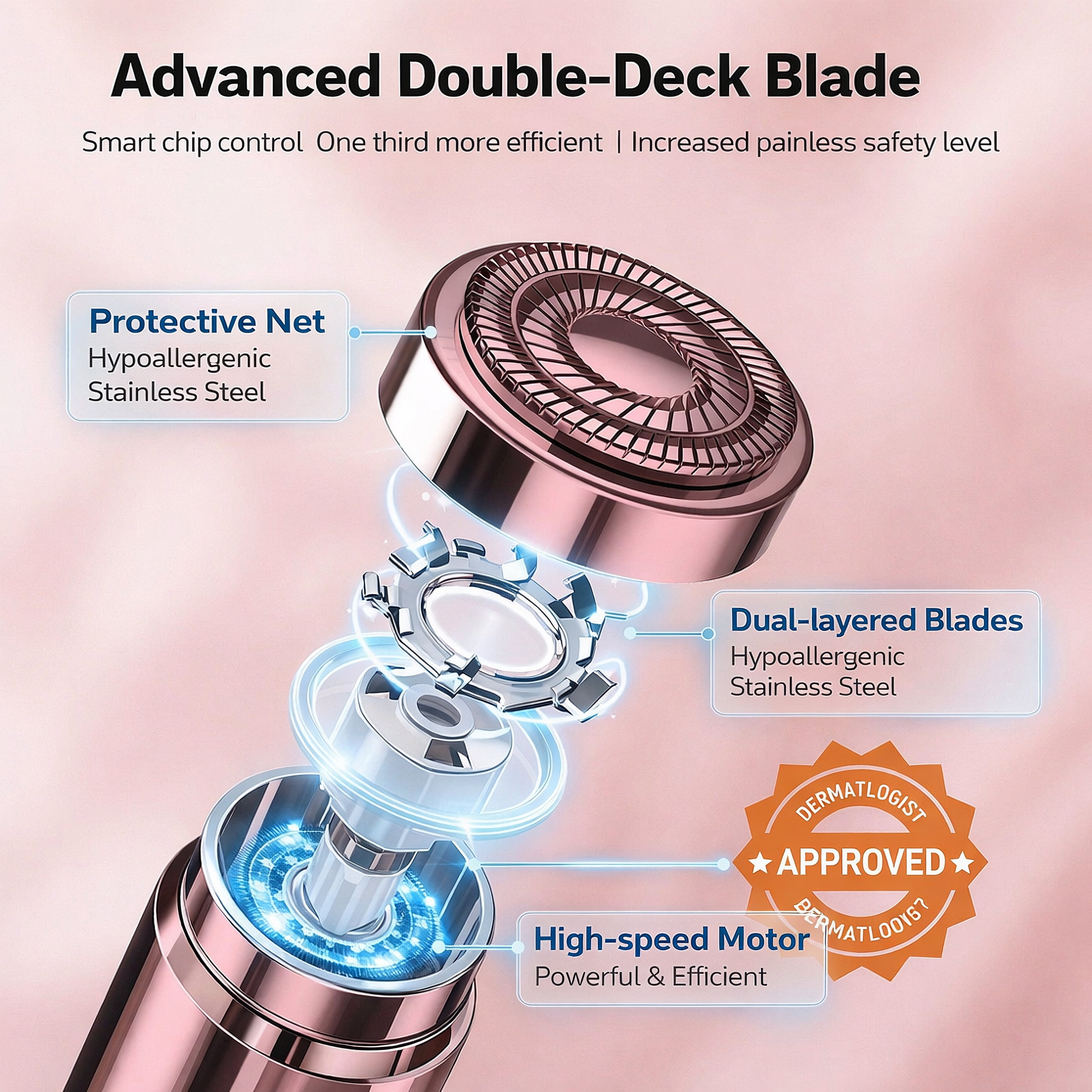 Facial Hair Removal for Women, SEIHAI Hair Removal Device, Rechargeable Hair Remover for Women, Facial Hair Remover for Face, Upper Lip, Chin