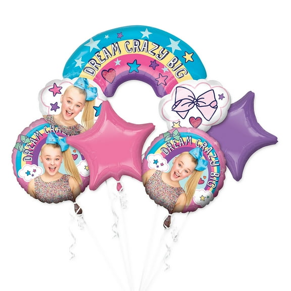 Anagram JoJo Siwa Balloon Bouquet, Party Supplies, 5 Count