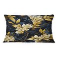 thumbnail image 3 of Designart "Tropical Plantsn Yellow And Blue Patterns II" Tropical Throw Pillow - Traditional Pillow For Couch - Insert And Pillows Covers For Bedroom Decor, 3 of 5