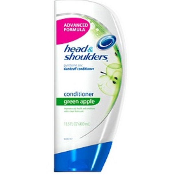 Head & Shoulders Dandruff Conditioner, Green Apple 13.5 oz (Pack of 3)