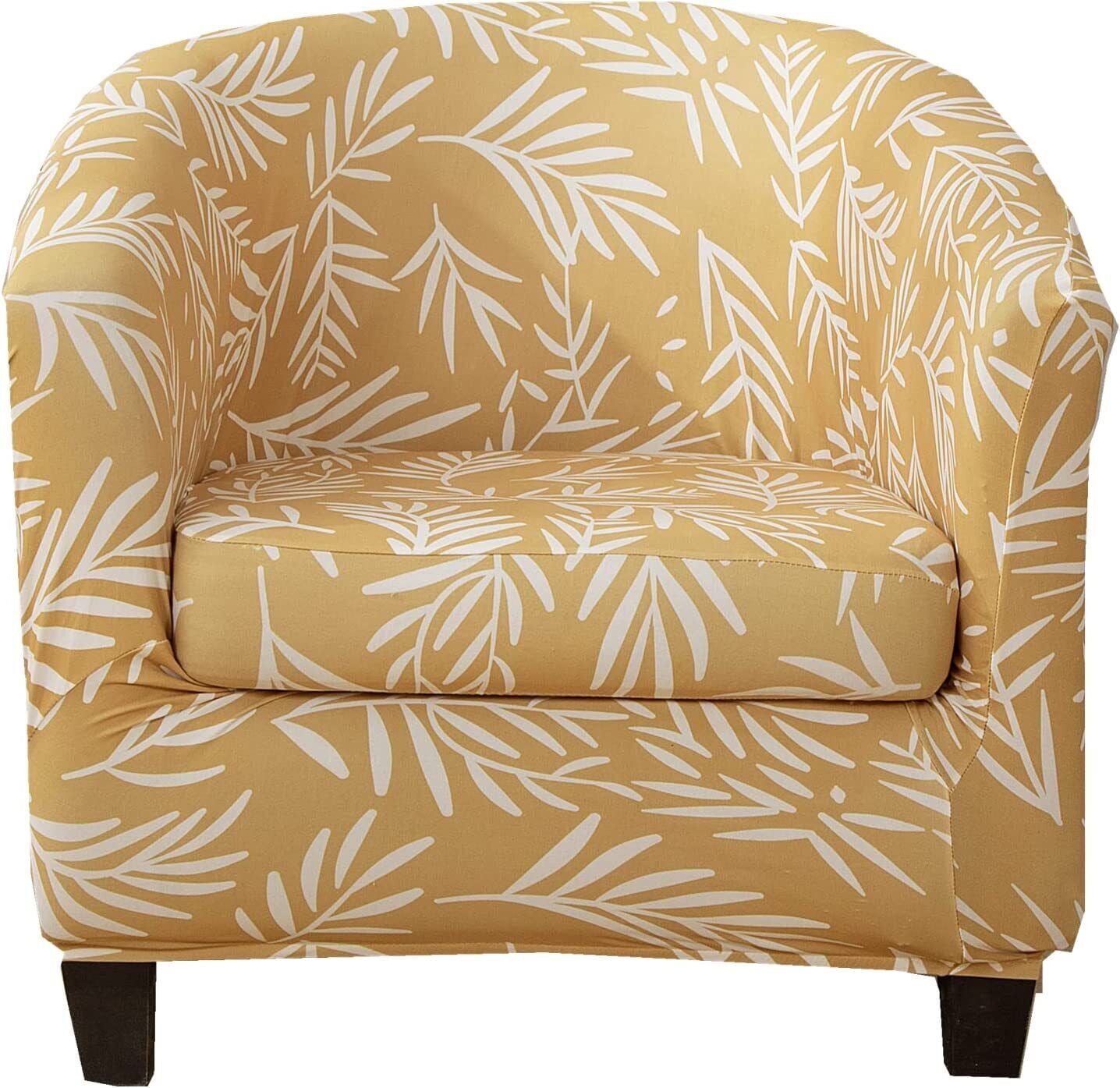 2Piece Tub Chair Covers w/ Cushion Cover Club Barrel Chair Armchair