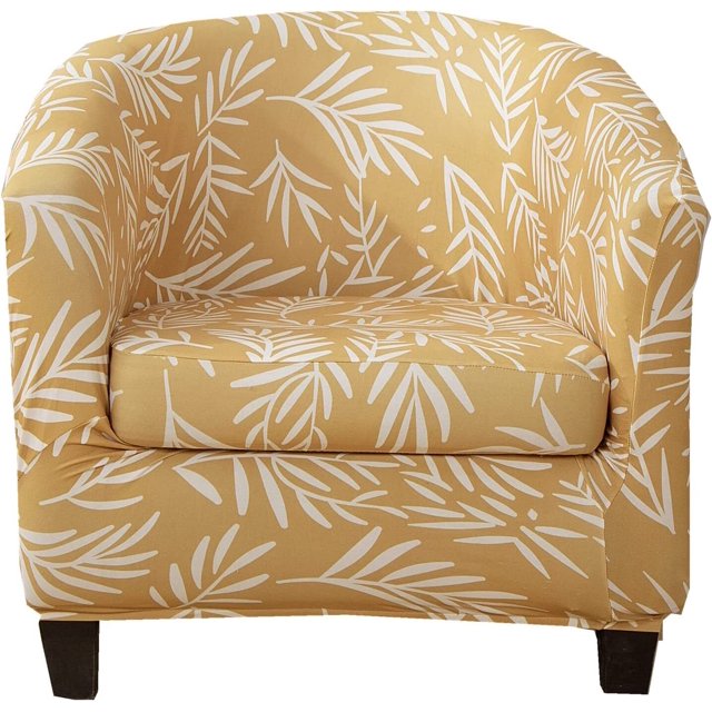 2Piece Tub Chair Covers w/ Cushion Cover Club Barrel Chair Armchair