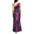 thumbnail image 2 of Adrianna Papell womens  One Shoulder Jacquard Gown, 12, Navy, 2 of 3
