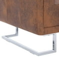 thumbnail image 6 of vidaXL Cube Armchair Brown Faux Suede Leather, 6 of 6
