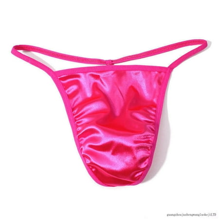 

Men Sexy Silky Satin Bikini Briefs Panties Thong T-Back Pouch G-String Underwear