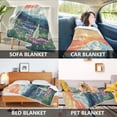 thumbnail image 2 of Yayeee Throw Blanket for Couch Soft Warm 50" x 60" Sofa Chair Bed Decoration, Floral Mountain, 2 of 7
